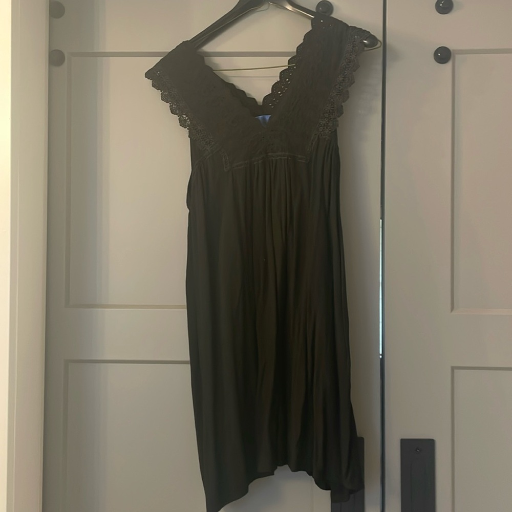 Small black mini dress.